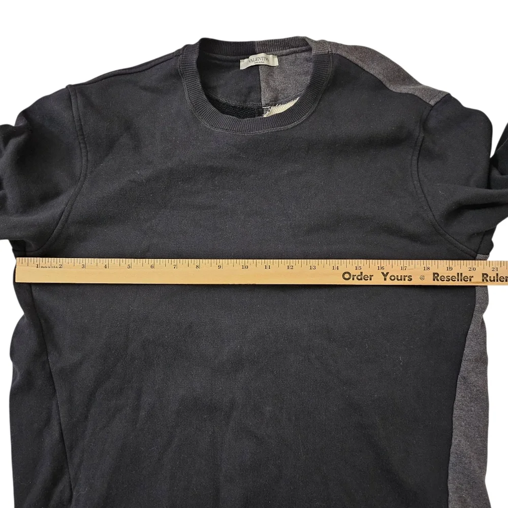 Valentino Jamie Reid Sweatshirt Mens Small Black Graphic Print Longline Pullover